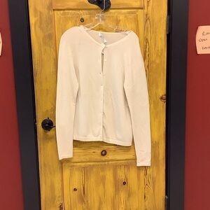 Elegant Cream Button-Up Cardigan